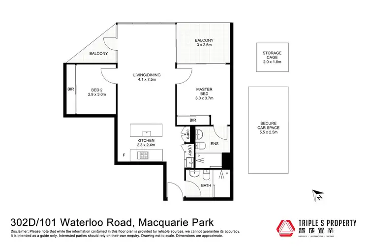 Floorplan of Homely apartment listing, 302D/101 Waterloo Road, Macquarie Park NSW 2113