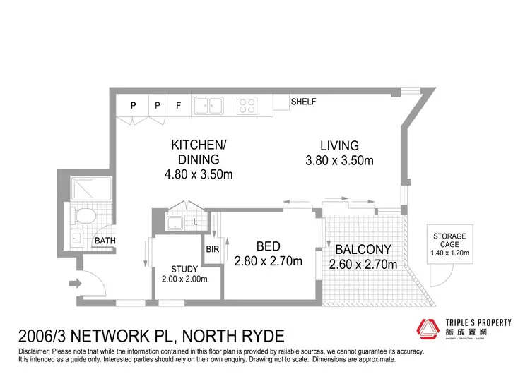 Floorplan of Homely apartment listing, 2006/3 Network Place, North Ryde NSW 2113