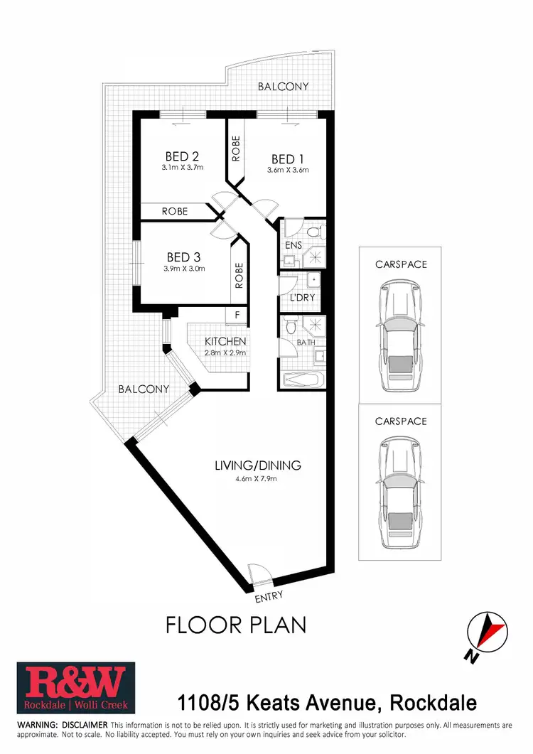 Floorplan of Homely apartment listing, 1108/5 Keats Avenue, Rockdale NSW 2216