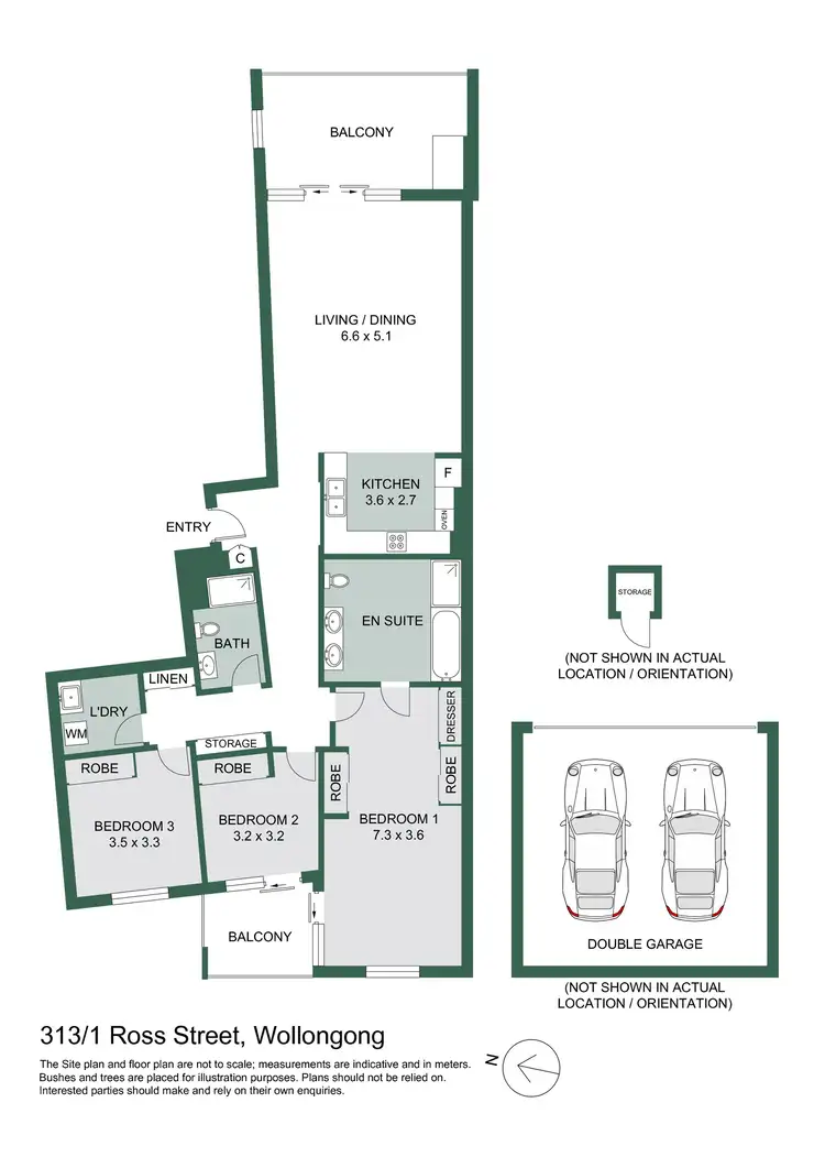 Floorplan of Homely apartment listing, 313/1 Ross Street, Wollongong NSW 2500