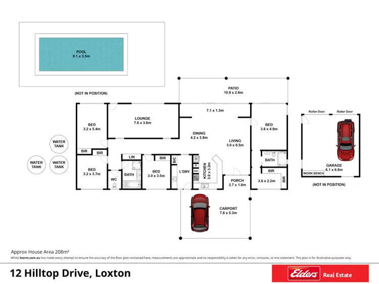 Floorplan of Homely house listing, 12 Hilltop Drive, Loxton SA 5333