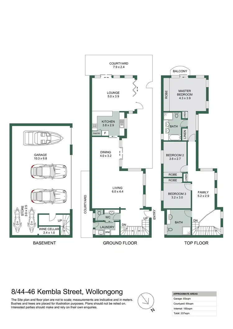 Floorplan of Homely townhouse listing, 8/44-46 Kembla Street, Wollongong NSW 2500