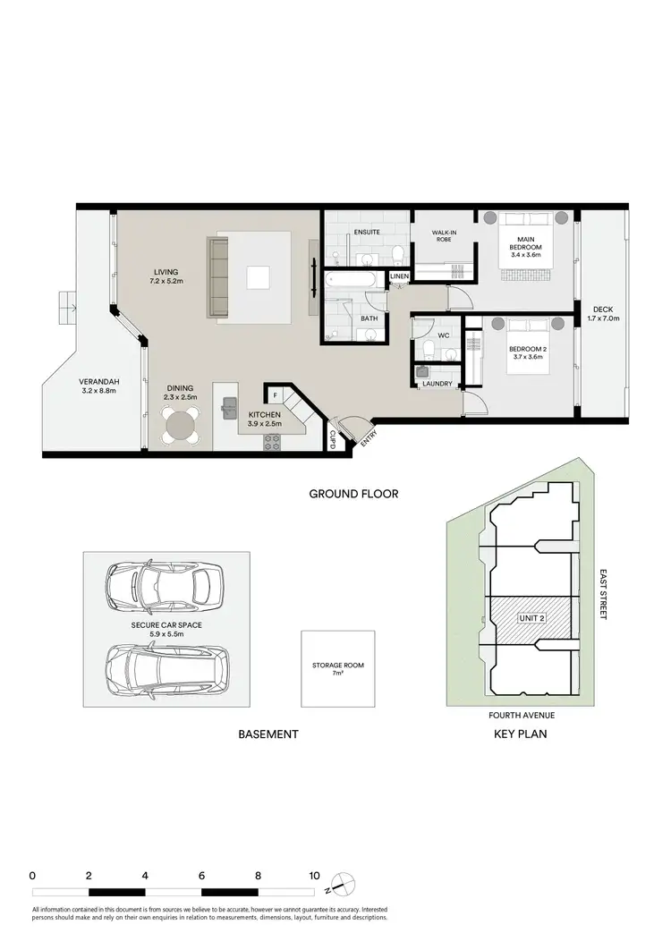Floorplan of Homely unit listing, 2/6 Fourth Avenue, Sawtell NSW 2452