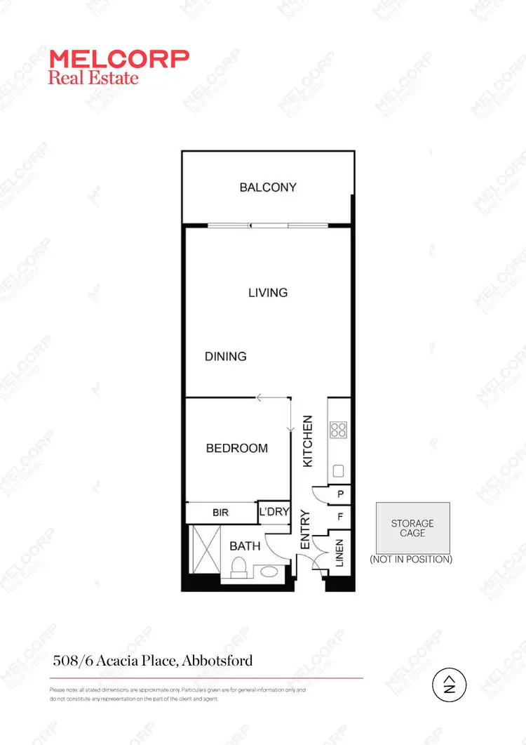Floorplan of Homely apartment listing, 508/6 Acacia Place, Abbotsford VIC 3067