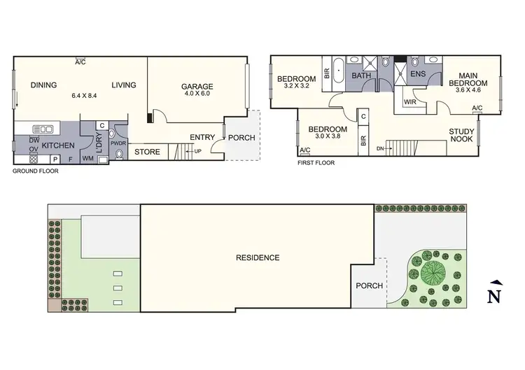 Floorplan of Homely townhouse listing, 18 Spriggs Drive, Croydon VIC 3136