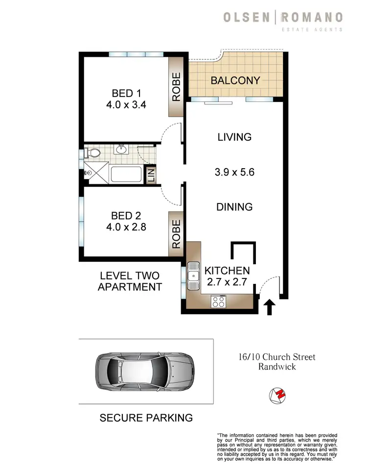 Floorplan of Homely apartment listing, 16/10-12 Church Street, Randwick NSW 2031