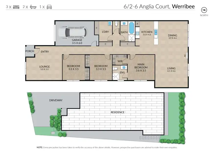 Floorplan of Homely unit listing, 6/2-6 Anglia Court, Werribee VIC 3030