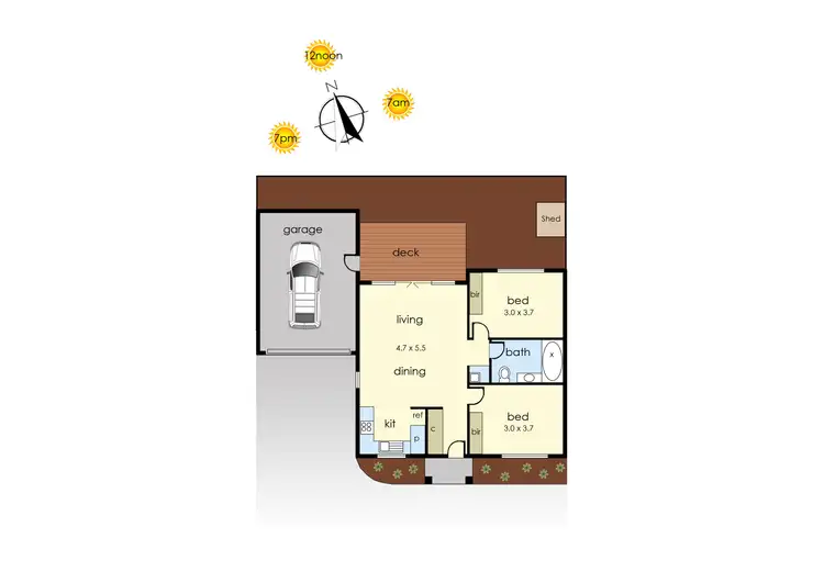 Floorplan of Homely unit listing, 5/25 Ashleigh Avenue, Frankston VIC 3199