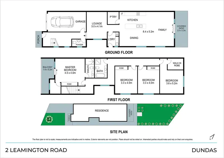 Floorplan of Homely semi-detached listing, 2 Leamington Road, Dundas NSW 2117