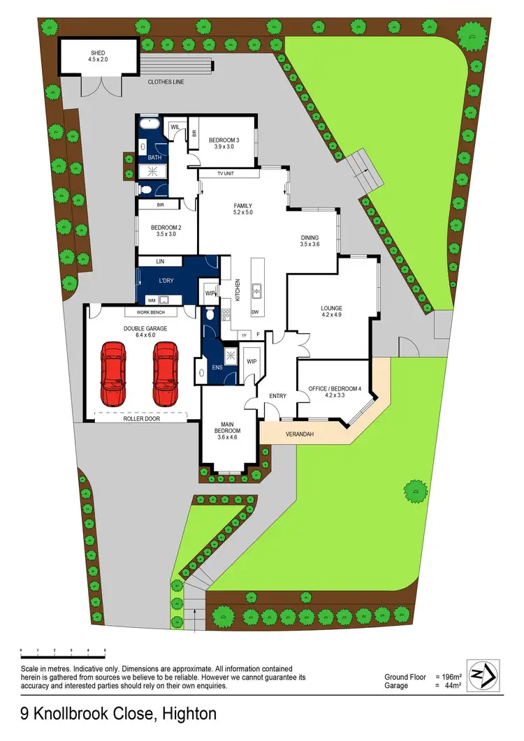 Floorplan of Homely house listing, 9 Knollbrook Close, Highton VIC 3216
