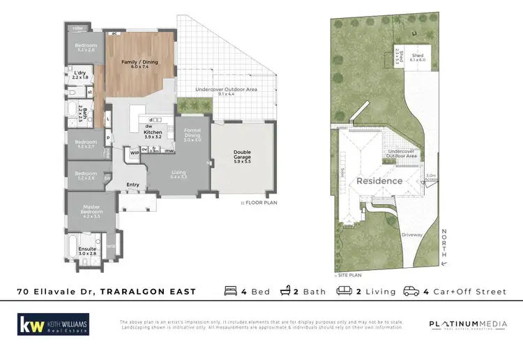 Floorplan of Homely house listing, 70 Ellavale Drive, Traralgon VIC 3844