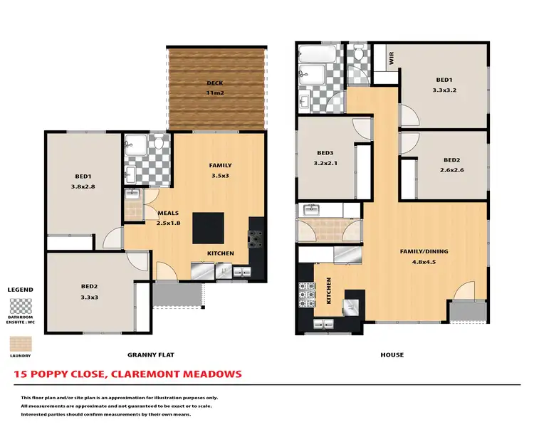 Floorplan of Homely house listing, 15 & 15A Poppy Close, Claremont Meadows NSW 2747