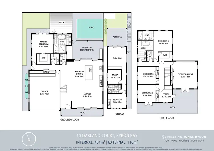 Floorplan of Homely house listing, 10 Oakland Court, Byron Bay NSW 2481