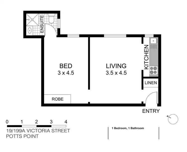 Floorplan of Homely apartment listing, 19/199A Victoria Street, Potts Point NSW 2011