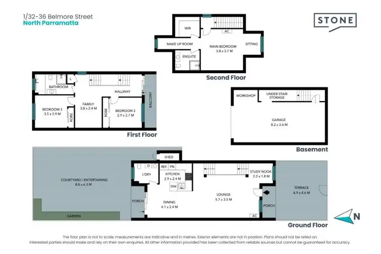 Floorplan of Homely townhouse listing, 1/32 Belmore Street, North Parramatta NSW 2151