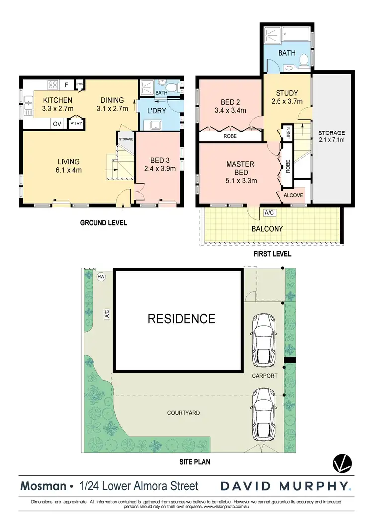Floorplan of Homely townhouse listing, 1/24 Lower Almora Street, Mosman NSW 2088