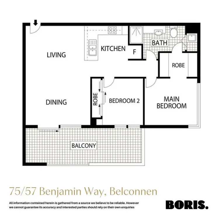 Floorplan of Homely apartment listing, 75/57 Benjamin Way, Belconnen ACT 2617