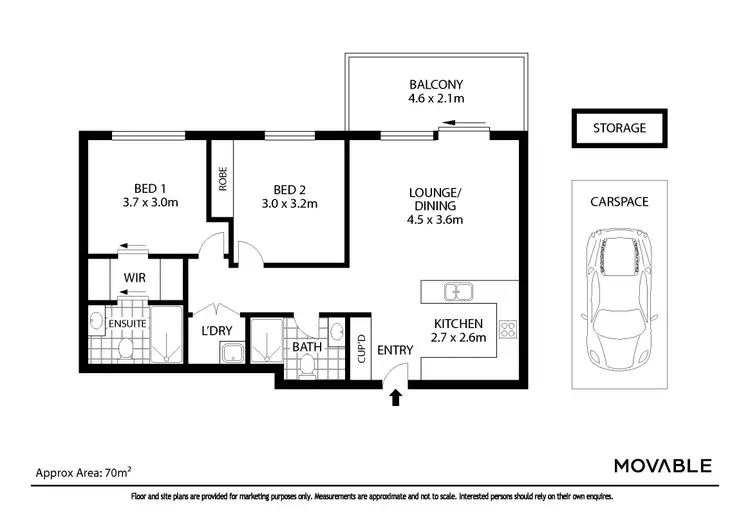 Floorplan of Homely apartment listing, 304/54 Maitland Road, Islington NSW 2296