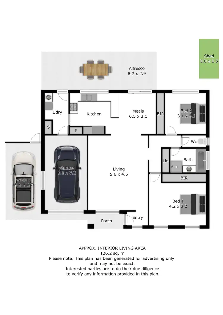 Floorplan of Homely townhouse listing, 2/496 Kemp Street, Lavington NSW 2641