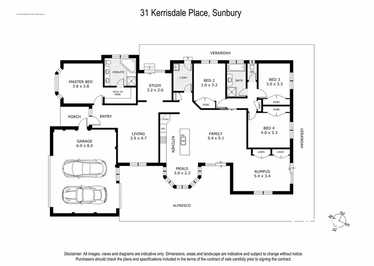 Floorplan of Homely house listing, 31 Kerrisdale Place, Sunbury VIC 3429