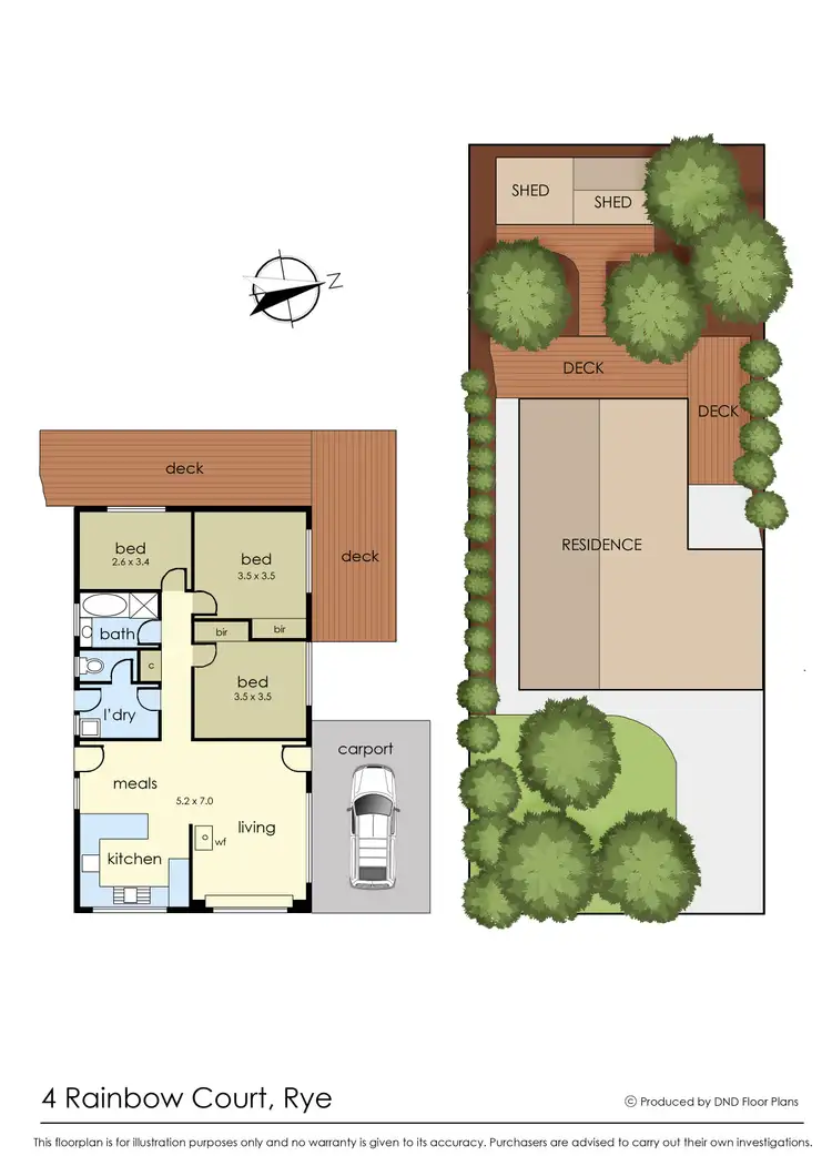 Floorplan of Homely house listing, 4 Rainbow Court, Rye VIC 3941