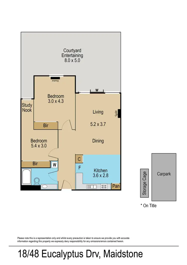 Floorplan of Homely apartment listing, 18/48 Eucalyptus Drive, Maidstone VIC 3012