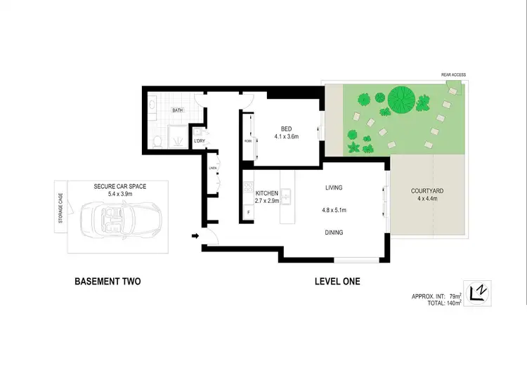 Floorplan of Homely apartment listing, 6102/1-8 Nield Avenue, Greenwich NSW 2065