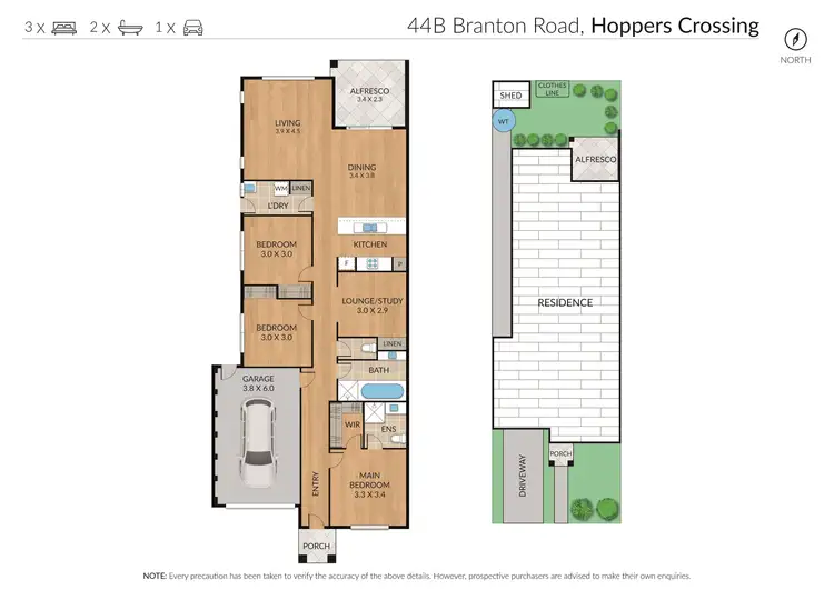 Floorplan of Homely house listing, 44B Branton Road, Hoppers Crossing VIC 3029