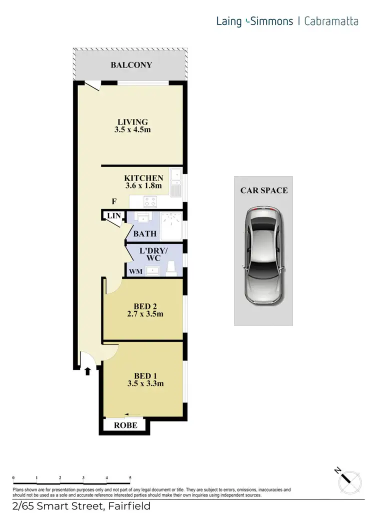 Floorplan of Homely unit listing, 2/65 Smart Street, Fairfield NSW 2165