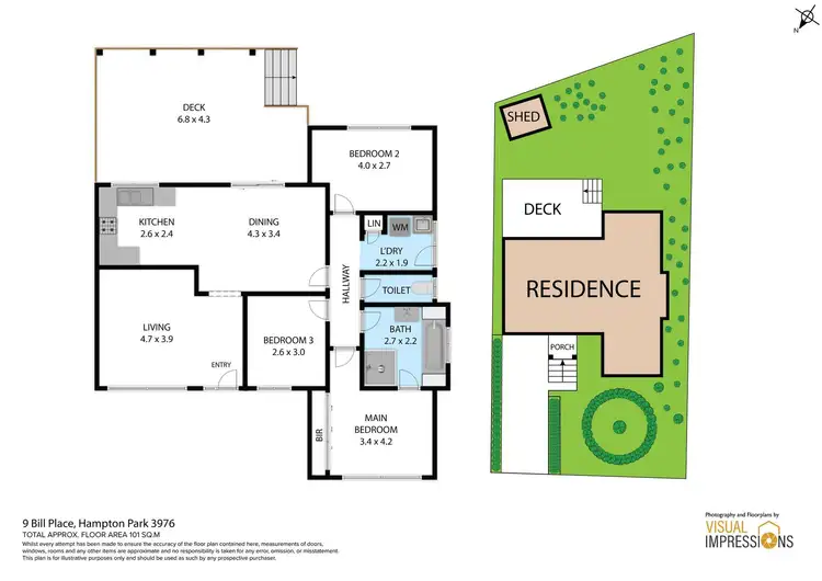Floorplan of Homely house listing, 9 Bill Place, Hampton Park VIC 3976