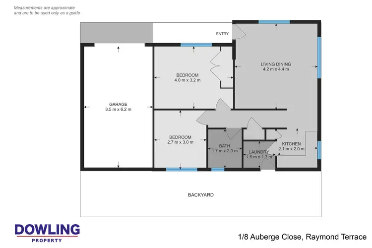 Floorplan of Homely semi-detached listing, 1/8 Auberge Close, Raymond Terrace NSW 2324