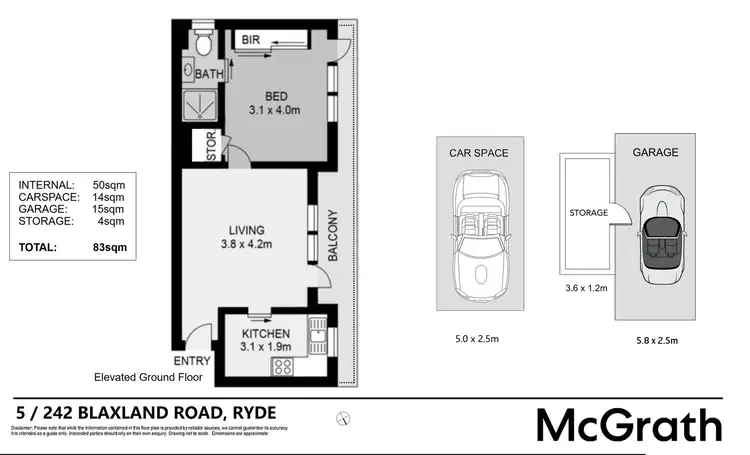 Floorplan of Homely apartment listing, 5/242 Blaxland Road, Ryde NSW 2112