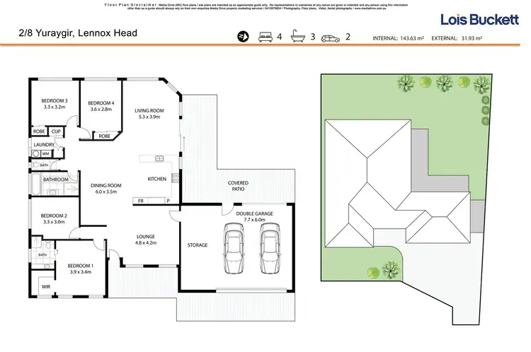 Floorplan of Homely house listing, 2/8 Yuraygir Place, Lennox Head NSW 2478