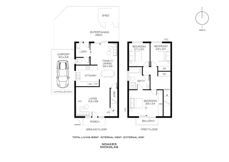 Floorplan of Homely townhouse listing, 1/61 Wallala Avenue, Park Holme SA 5043