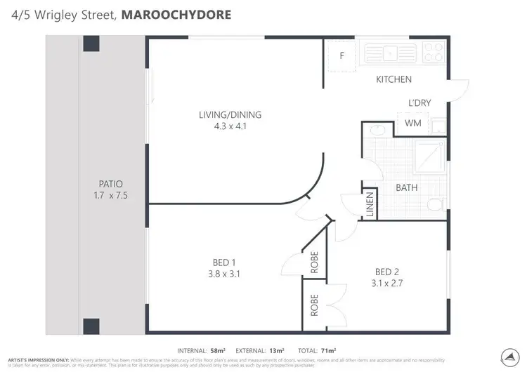 Floorplan of Homely apartment listing, 5/5 Wrigley Street, Maroochydore QLD 4558