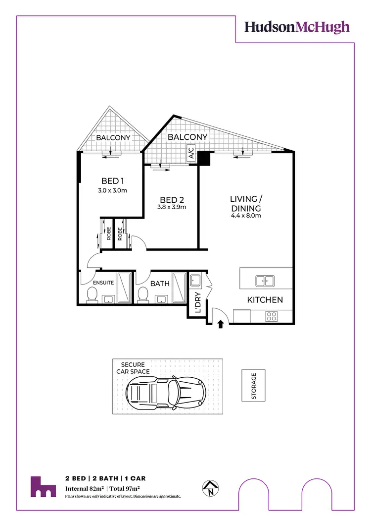 Floorplan of Homely unit listing, 203/2 Thomas Street, Ashfield NSW 2131
