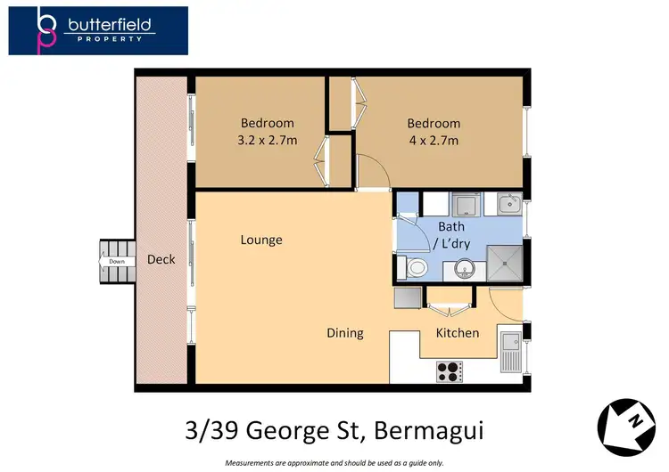 Floorplan of Homely villa listing, 3/39 George Street, Bermagui NSW 2546