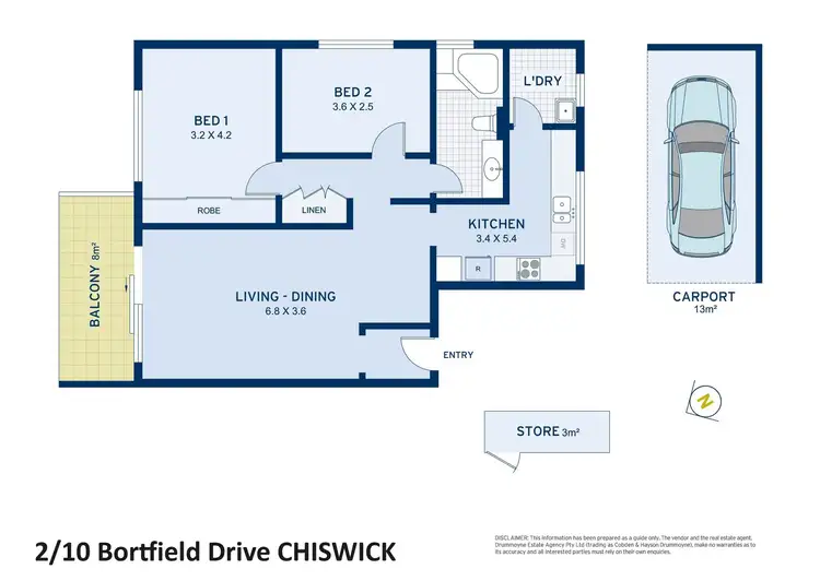Floorplan of Homely apartment listing, 2/10 Bortfield Drive, Chiswick NSW 2046