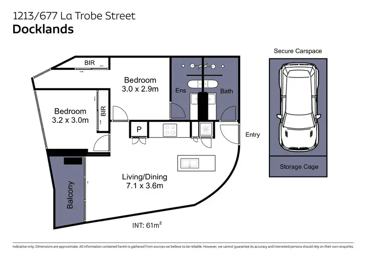 Floorplan of Homely apartment listing, 1213/677 La Trobe Street, Docklands VIC 3008