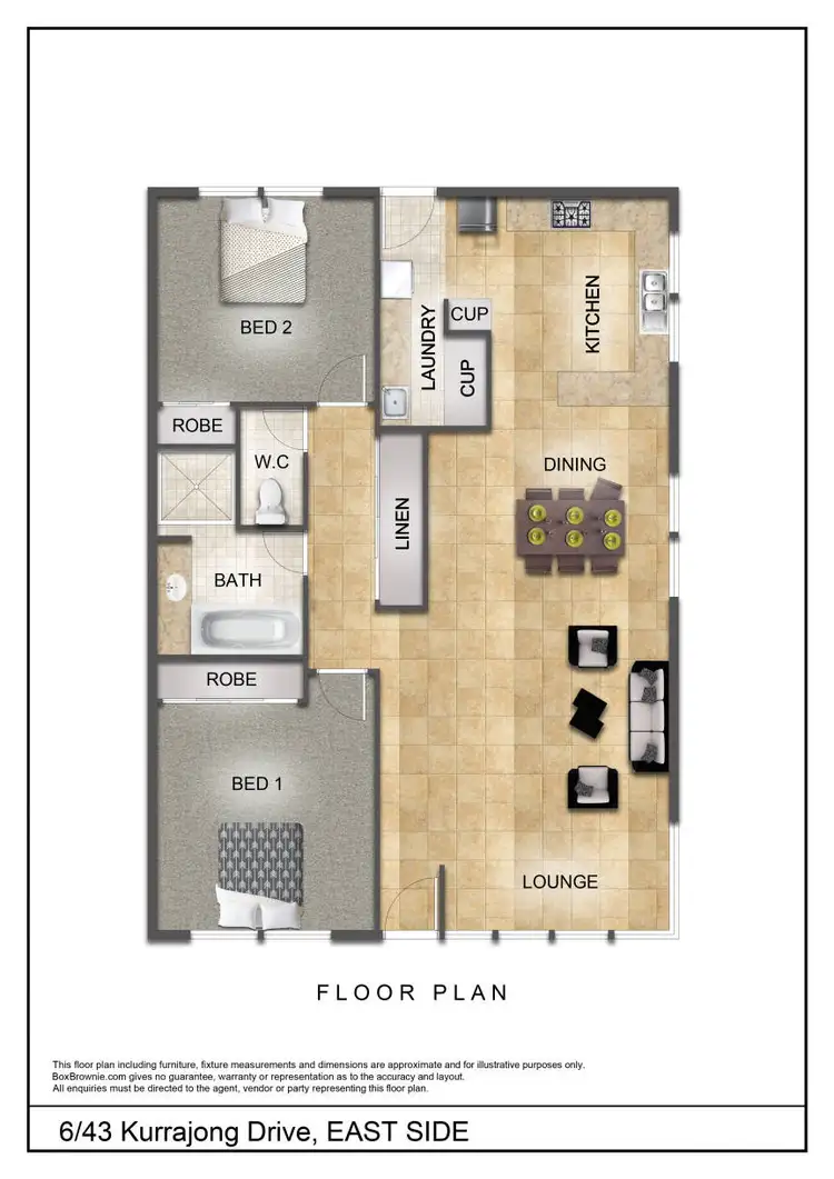 Floorplan of Homely unit listing, 6/43 Kurrajong Drive, East Side NT 870