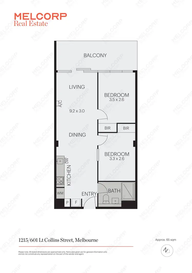 Floorplan of Homely apartment listing, 1215/601 Little Collins Street, Melbourne VIC 3000