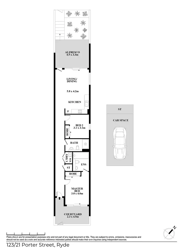 Floorplan of Homely apartment listing, Level 1/123/21 Porter Street, Ryde NSW 2112