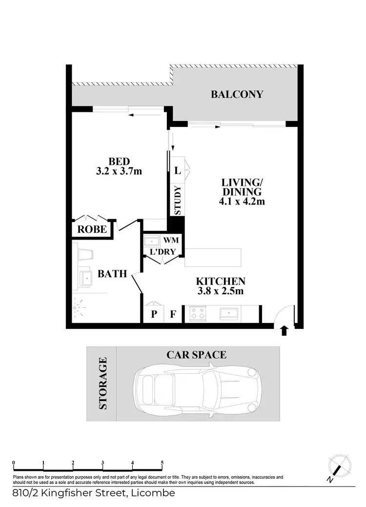 Floorplan of Homely apartment listing, Level 8/810/2 Kingfisher Street, Lidcombe NSW 2141
