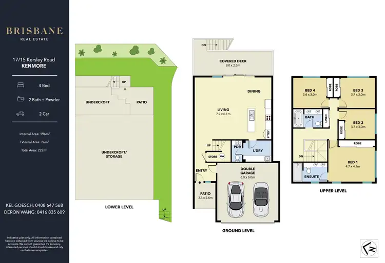 Floorplan of Homely townhouse listing, 17/15 Kersley Road, Kenmore QLD 4069
