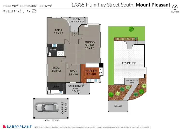 Floorplan of Homely house listing, 1/835 Humffray Street South, Mount Pleasant VIC 3350