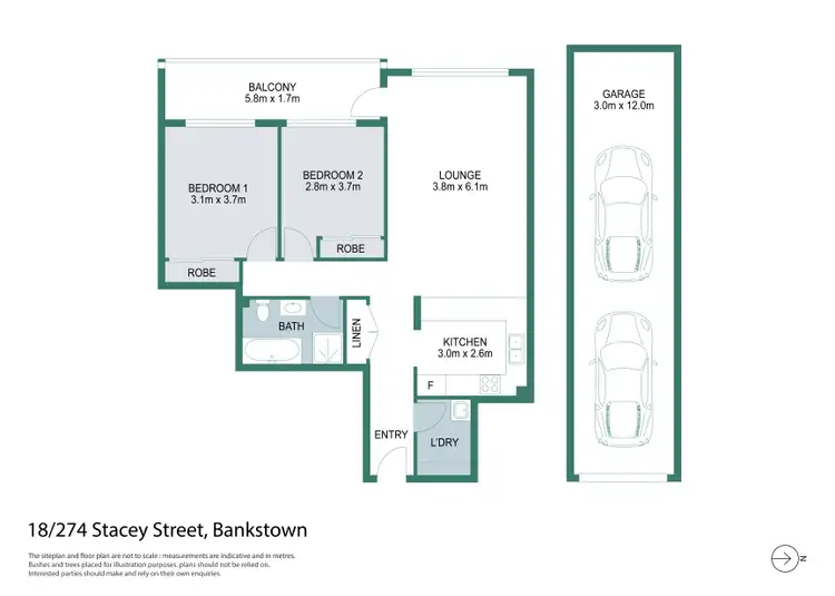 Floorplan of Homely unit listing, 18/274 Stacey Street, Bankstown NSW 2200
