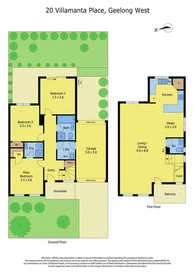 Floorplan of Homely townhouse listing, 20 Villamanta Place, Geelong West VIC 3218