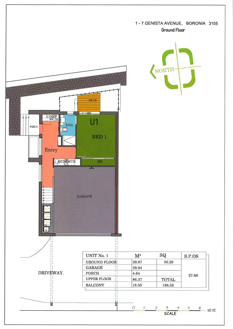 Floorplan of Homely townhouse listing, 1, 6 & 7/7 Genista Avenue, Boronia VIC 3155