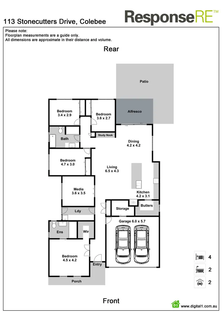 Floorplan of Homely house listing, 113 Stonecutters Drive, Colebee NSW 2761