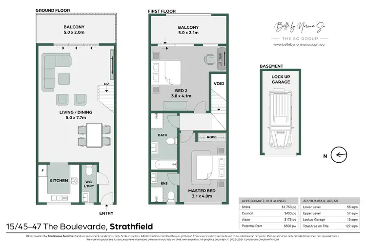Floorplan of Homely apartment listing, 15/45-47 The Boulevarde, Strathfield NSW 2135